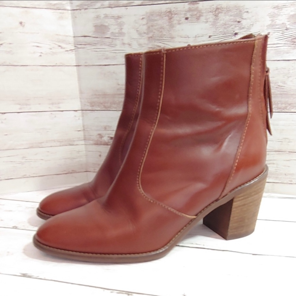 Madewell Slim Back Zip Billie Boots 7